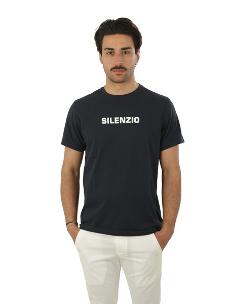 T-Shirt Aspesi con Stampa Blu Navy